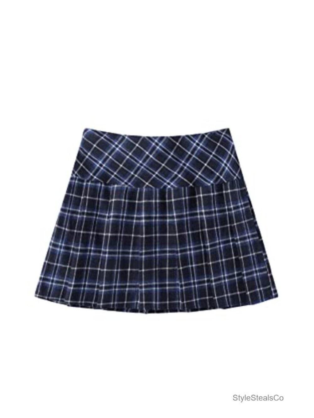 WDIRARA High Waist Mini Pleated Plaid Skirt A-Line Cheer Y2K